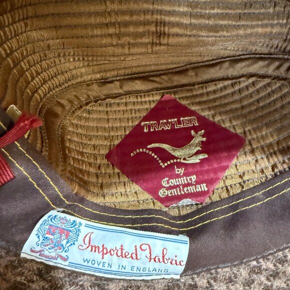 Country Gentleman Trilby Hat Brown Wool Houndstooth Tweed VTG England Grandpacor - Picture 6 of 13